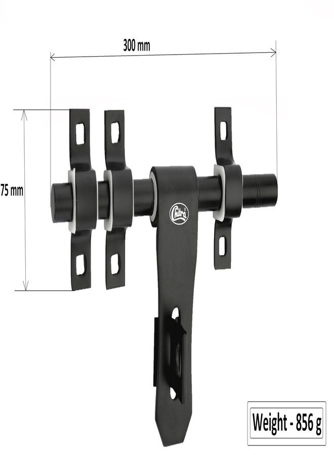 Chitra Jazz Series Stainless Steel Heavy Aldrop for Single Door for Home/Office Door (12 Inch, Black) Pack of 1 - Image 2